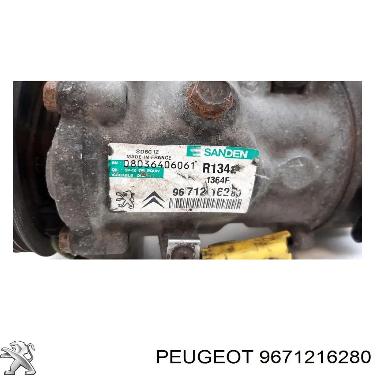Компресор кондиціонера 9671216280 Peugeot/Citroen