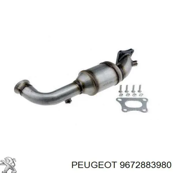 Конвертор-каталізатор (каталітичний нейтралізатор) Peugeot/Citroen 9672883980 ціна, від 252.04 USD