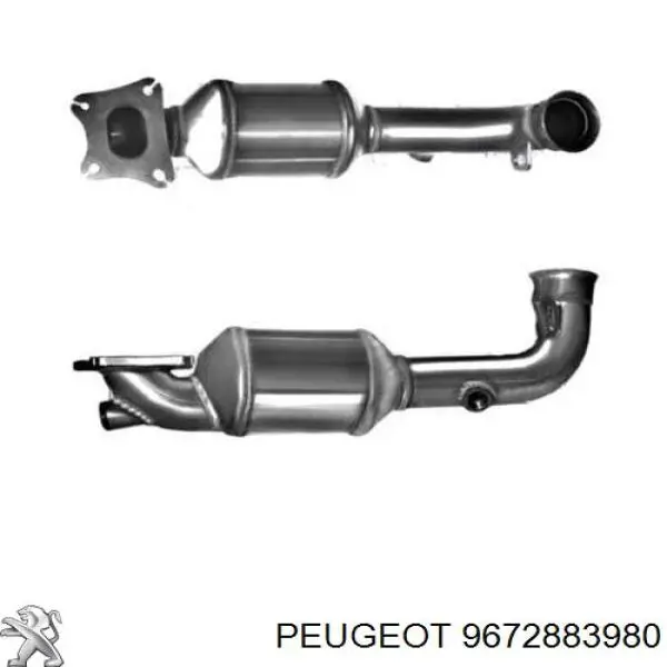 9672883980 Peugeot/Citroen Каталітичний нейтралізатор відпрацьованих газів