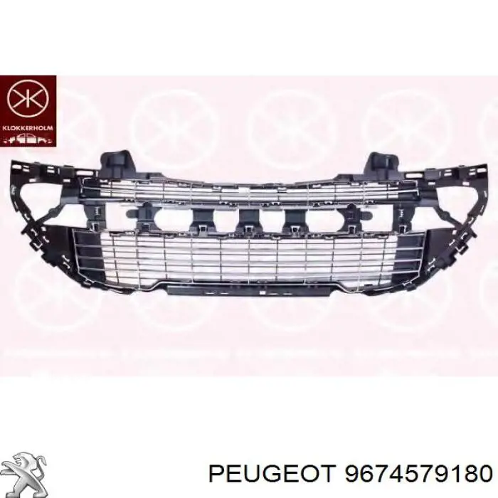 9674579180 Peugeot/Citroen Решітка переднього бампера, ліва