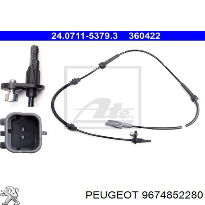 9674852280 Peugeot/Citroen Датчик АБС