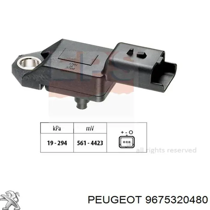 Купити 9675320480 Peugeot/Citroen Датчик абсолютного тиску