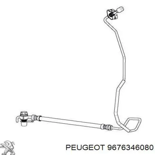 Шланг гальмівний передній, правий Peugeot/Citroen 9676346080 ціна, від 14.45 USD