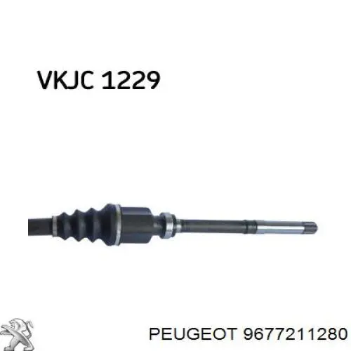 Піввісь передня, права Peugeot/Citroen 9677211280 ціна, від 83.61 USD