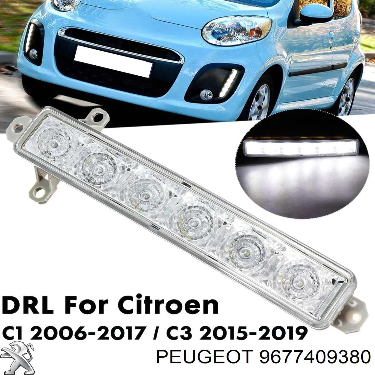 Купити 9677409380 Peugeot/Citroen Фара денного світла