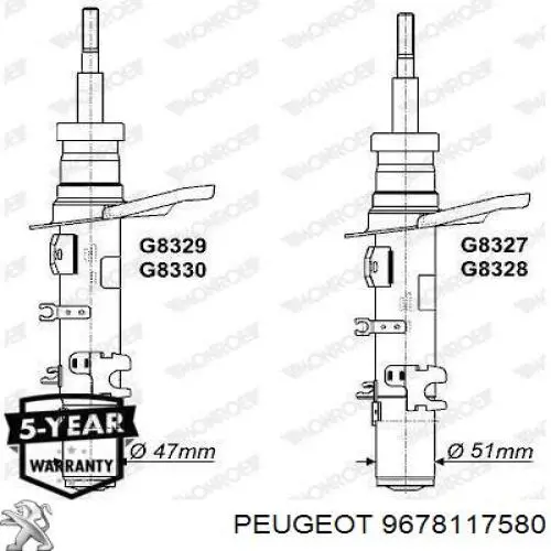 Амортизатор задній Ford CT4Z18125A ціна, від 34.17 USD