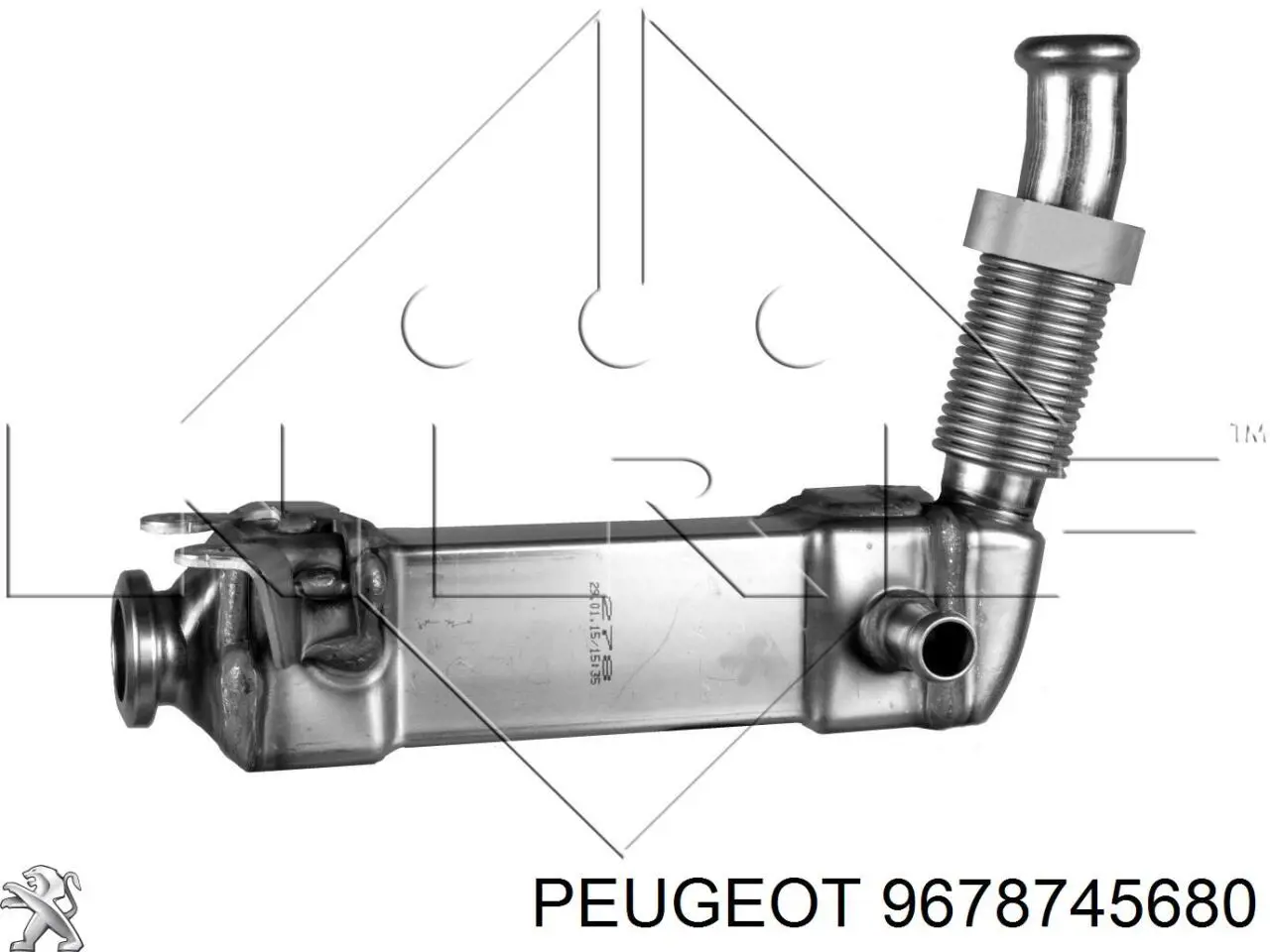 Радіатор системи EGR рециркуляції вихлопних газів 9678745680 Peugeot/Citroen