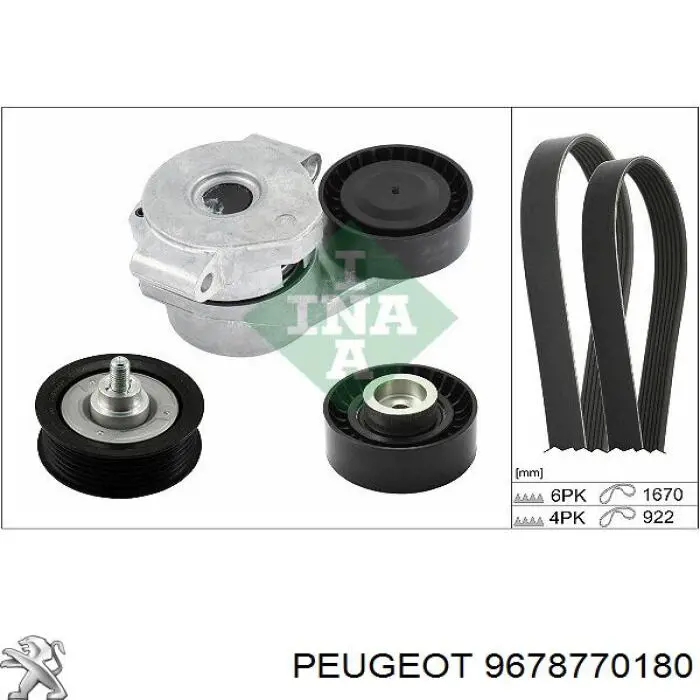 Купити 9678770180 Peugeot/Citroen Ролик приводного ременя, паразитний