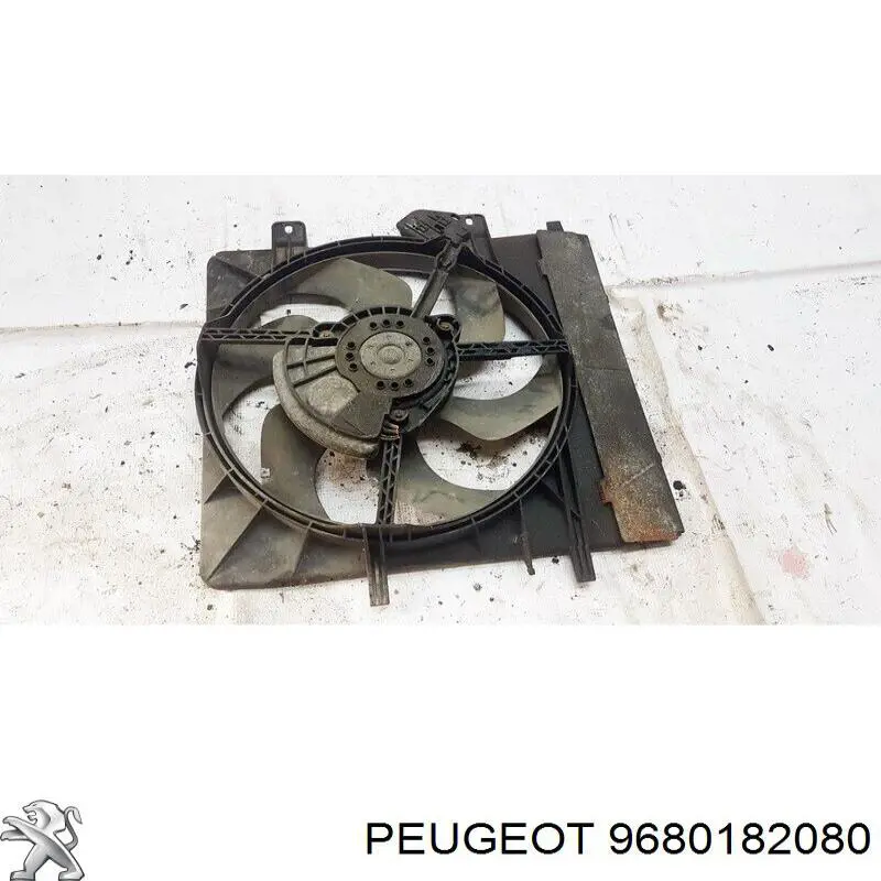 9680182080 Peugeot/Citroen Дифузор радіатора охолодження, в зборі з мотором і крильчаткою