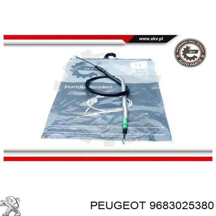 Трос стоянкового гальма задній правий Peugeot/Citroen 9683025380 ціна, від 12.64 USD