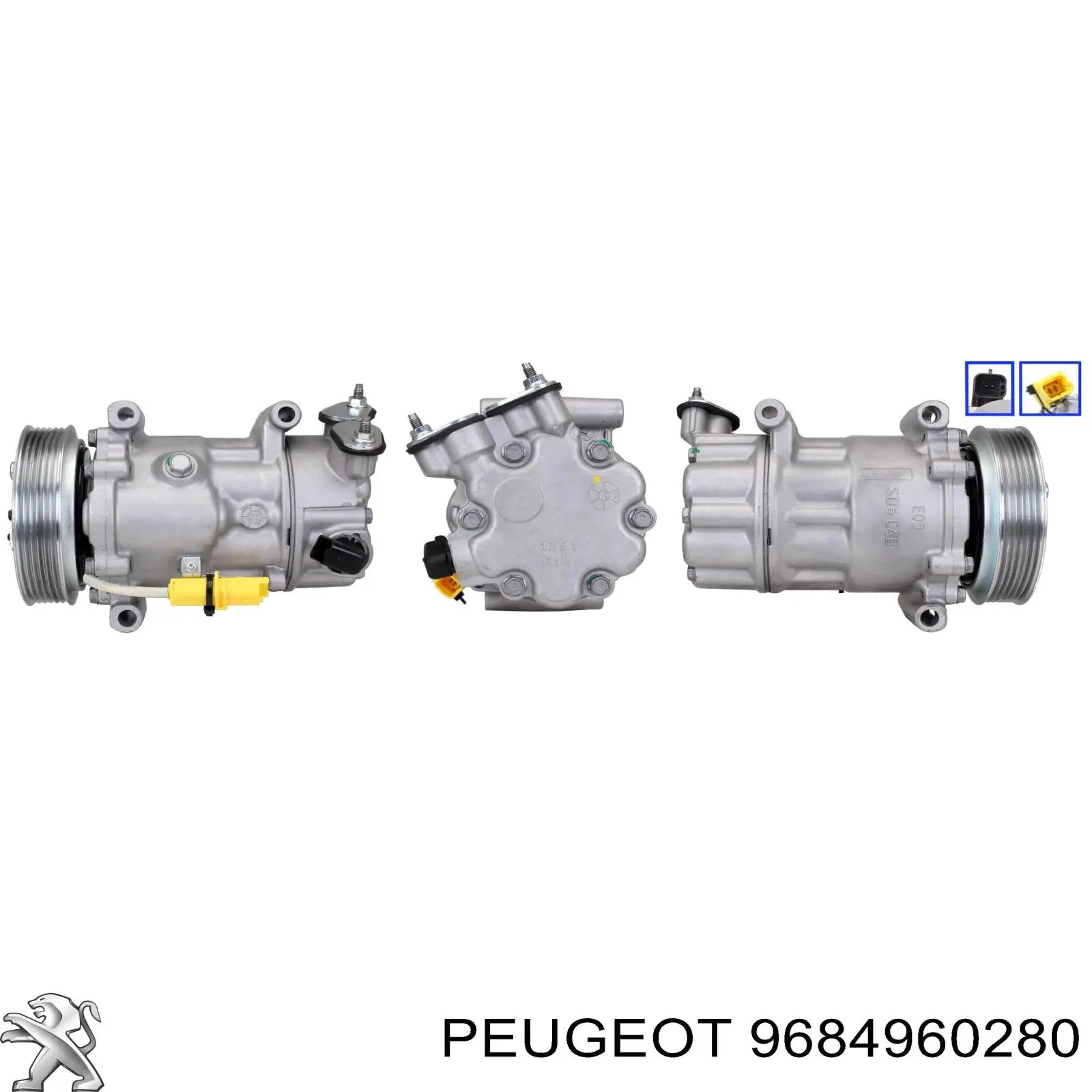 Компресор системи кондиціювання Peugeot/Citroen 9684960280 ціна, від 154.10 USD