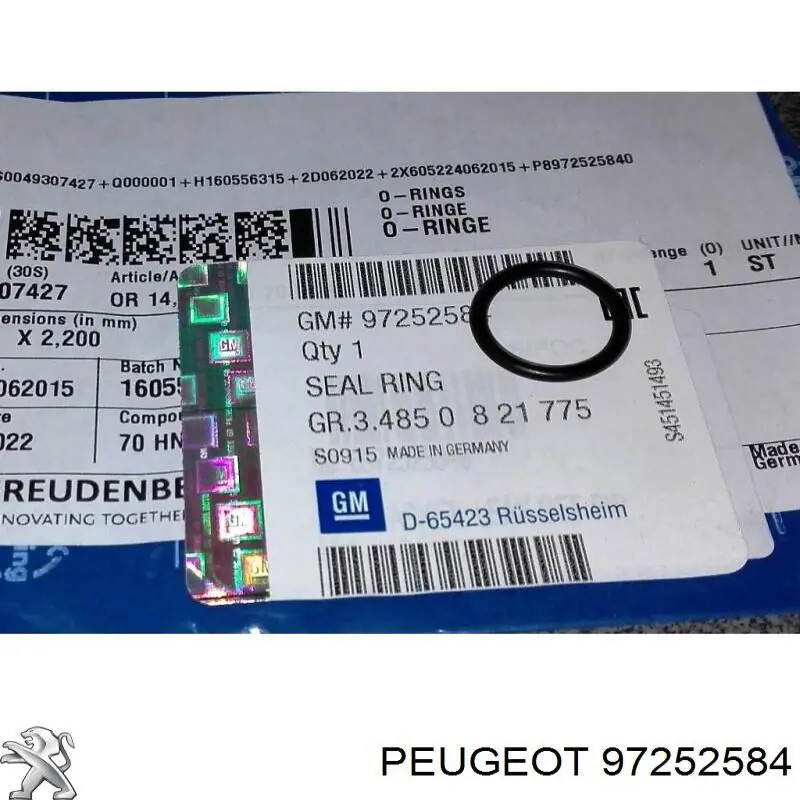 97252584 Peugeot/Citroen кільце форсунки інжектора, посадочне