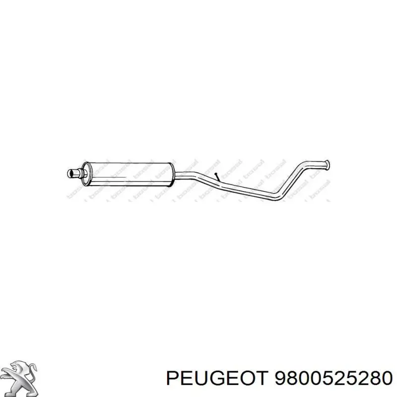 Глушник Peugeot/Citroen 9800525280 ціна, від 47.47 USD
