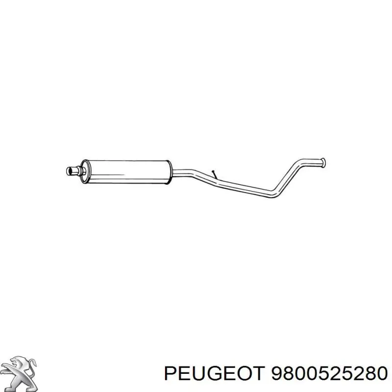 Глушник, центральна частина 1717P6 Peugeot/Citroen