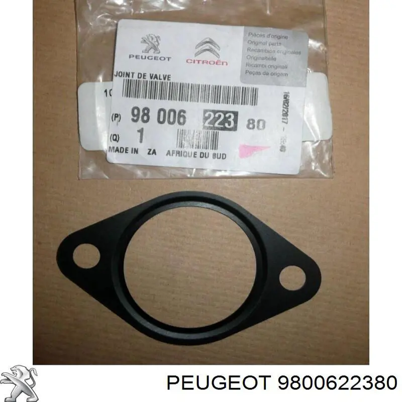 9800622380 Peugeot/Citroen прокладка egr-клапана рециркуляції