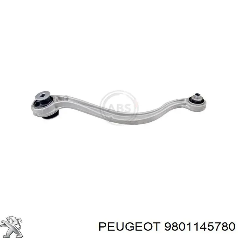 9801145780 Peugeot/Citroen Важіль/тяга задньої підвіски подовжній нижній, правий