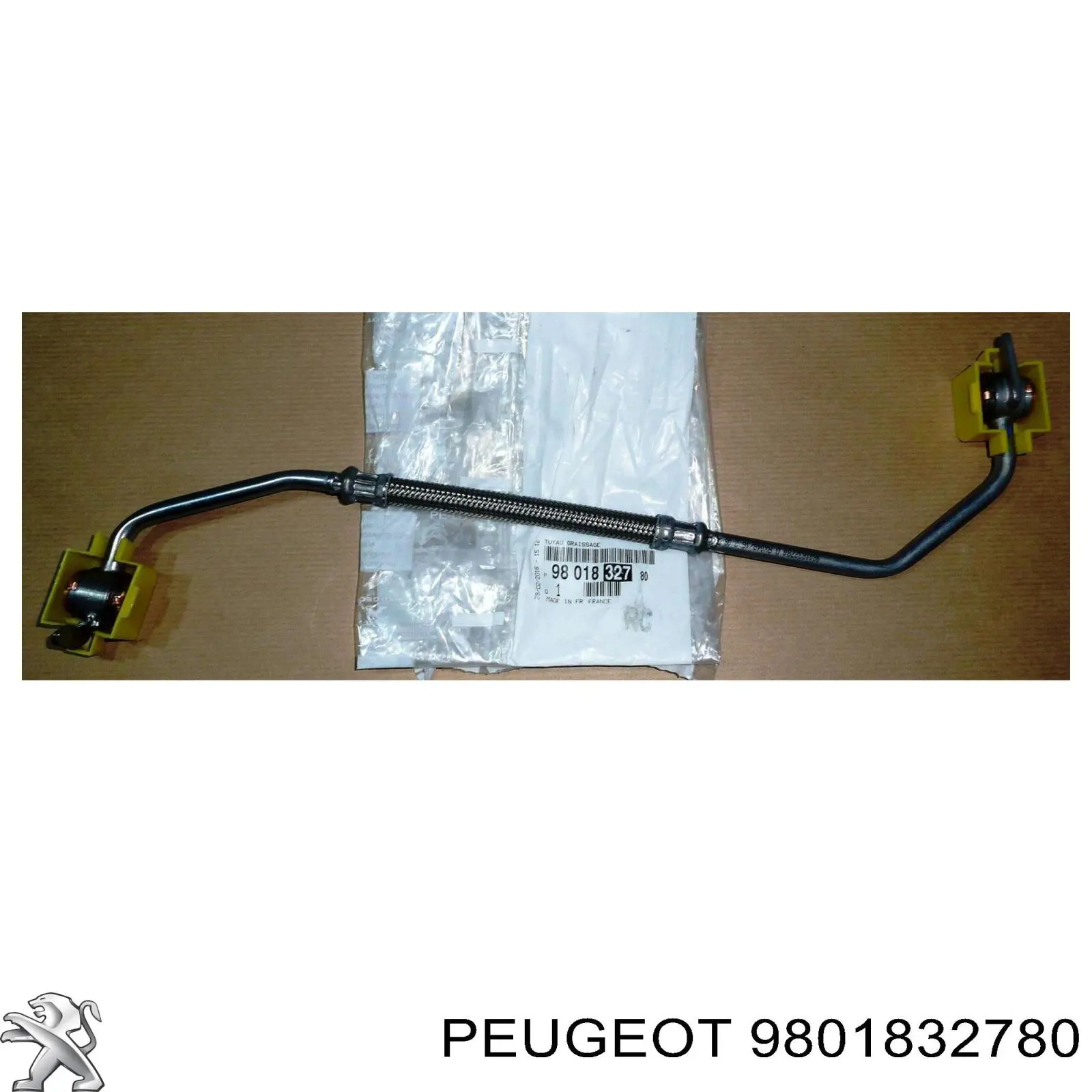 9801832780 Peugeot/Citroen Трубка/шланг подачі масла до турбіни