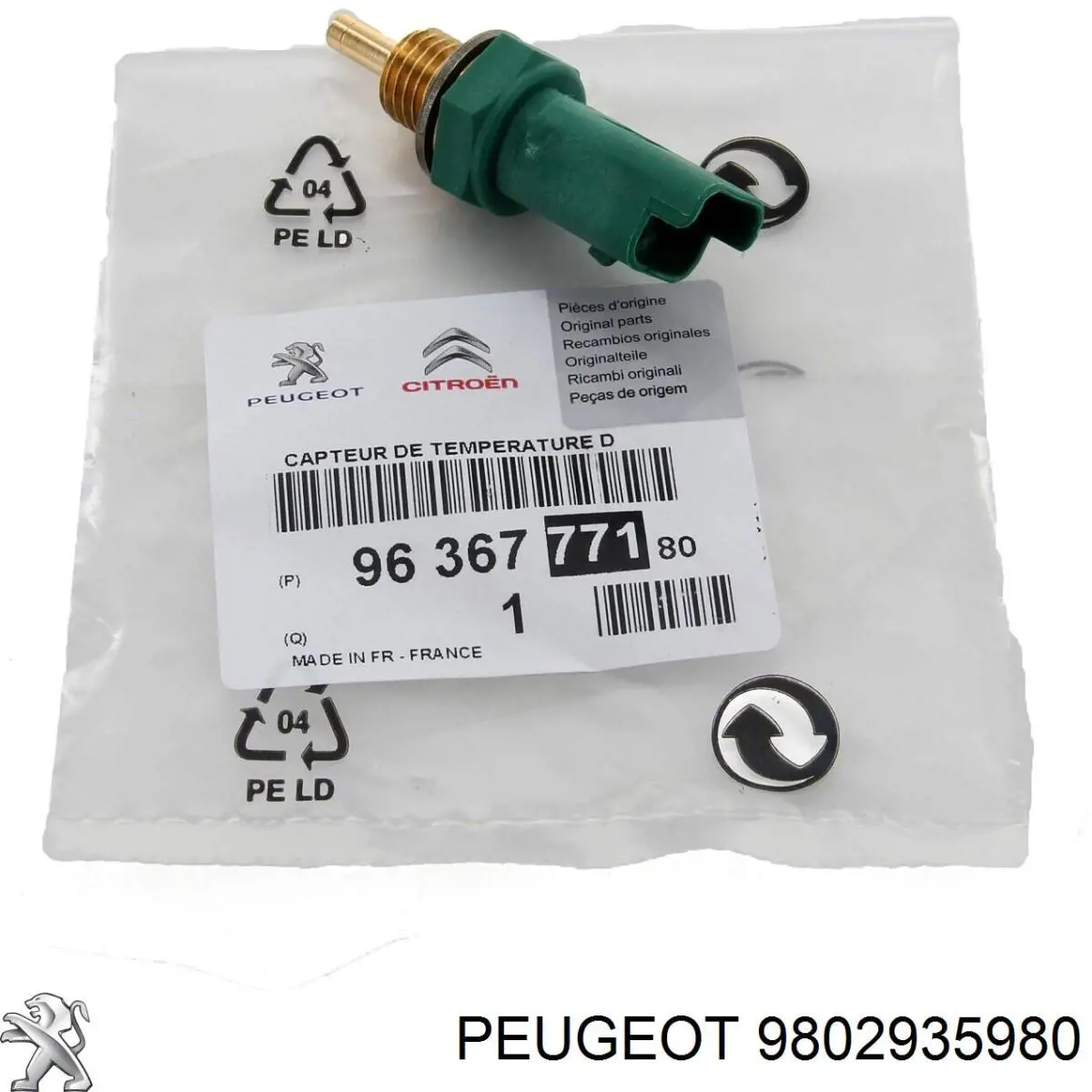 Термодатчик охолоджуючої рідини Peugeot/Citroen 9802935980 ціна, від 15.78 USD