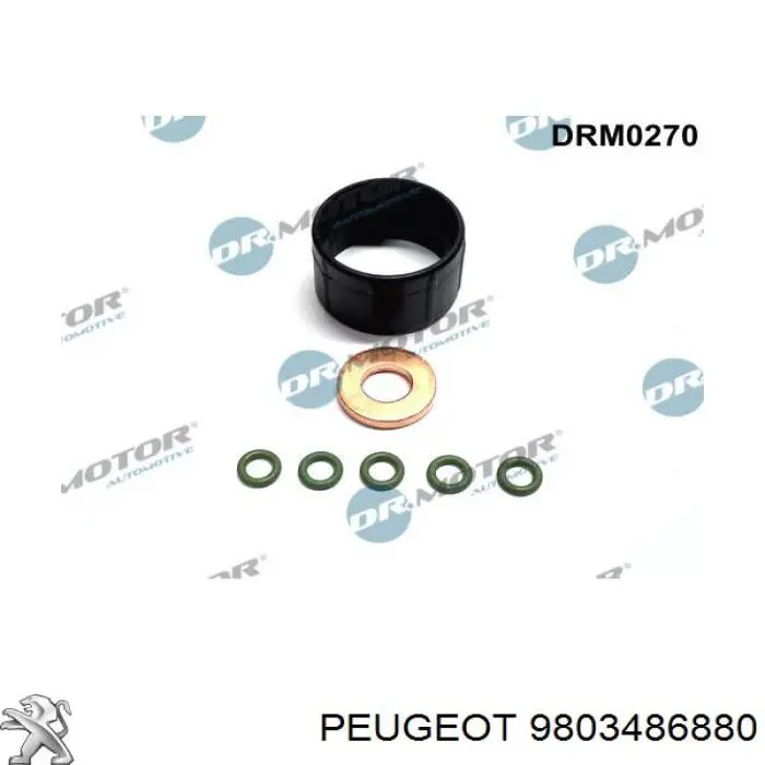 9803486880 Peugeot/Citroen кільце форсунки інжектора, посадочне