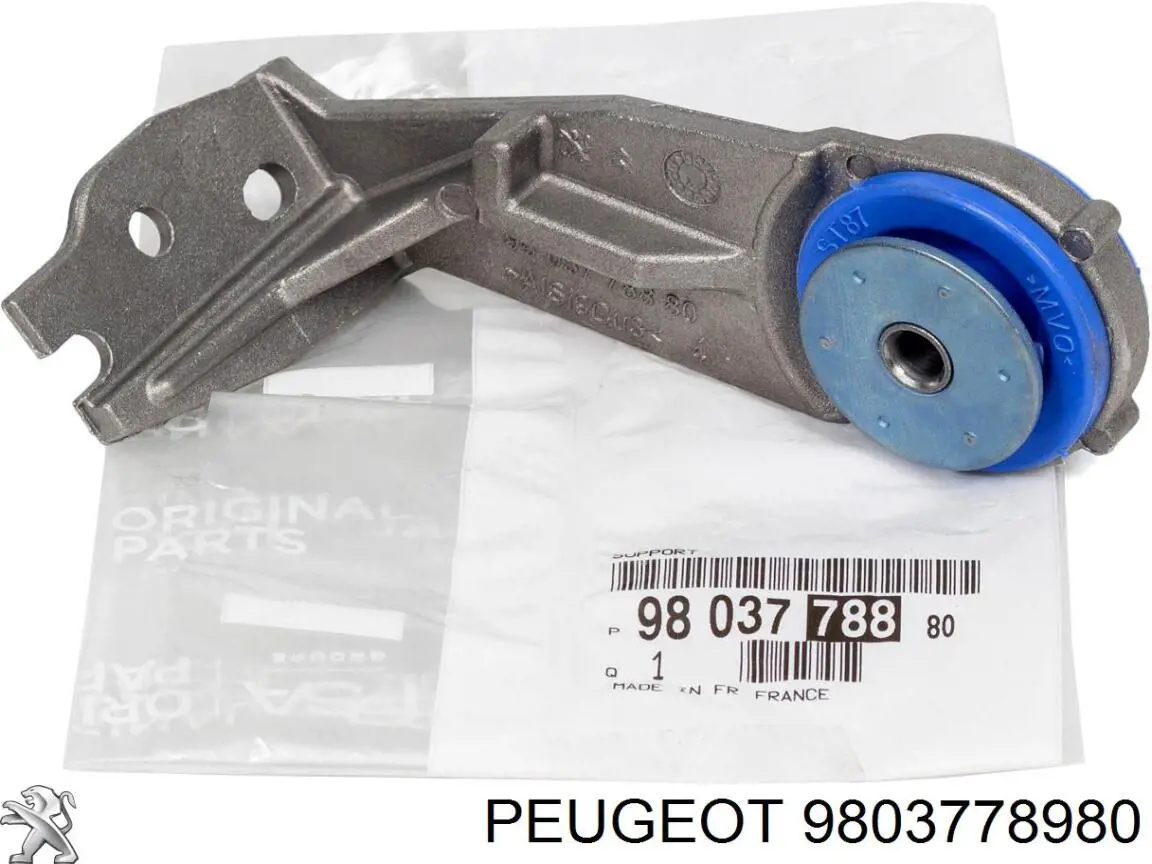 9803778980 Peugeot/Citroen Кронштейн радіатора интеркуллера, лівий