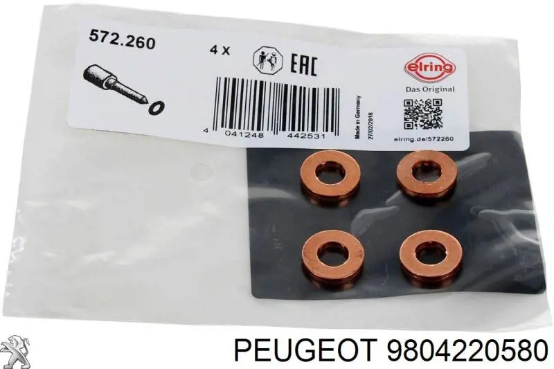 Ущільнююче кільце форсунок інжектора Peugeot/Citroen 9804220580 ціна, від 1.41 USD