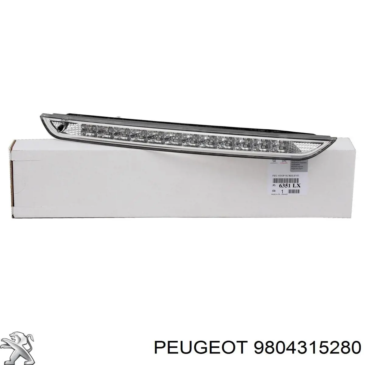 9804315280 Peugeot/Citroen катафот (відбивач заднього бампера, лівий)