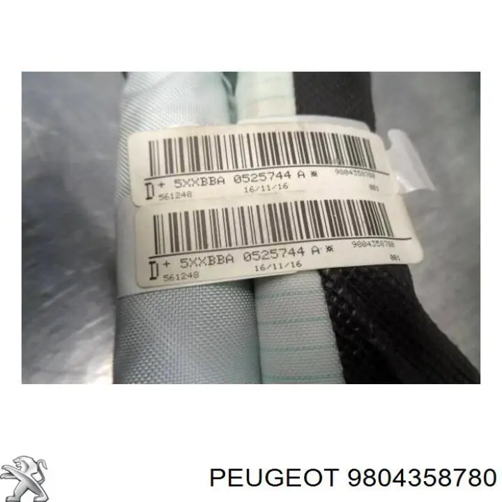 Подушка безпеки, збоку, права, AIRBAG 9804358780 Peugeot/Citroen