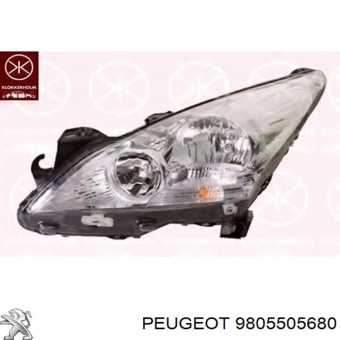 9805505680 Peugeot/Citroen Фара дальнього світла в зборі