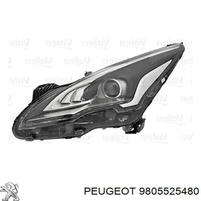 Купити 1617873380 Peugeot/Citroen Права блок фара