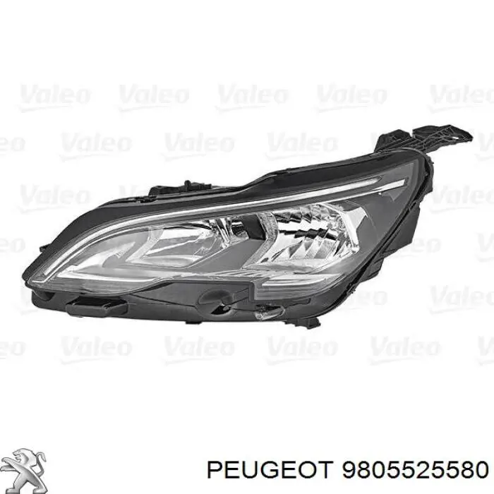 9805525580 Peugeot/Citroen Фара дальнього світла в зборі
