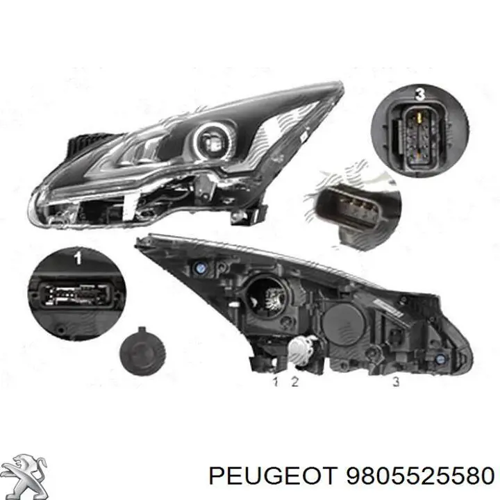 Фара ліва 9805525580 Peugeot/Citroen