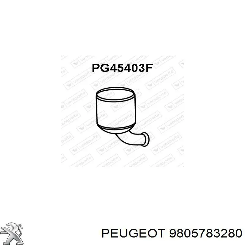 Купити 9805783280 Peugeot/Citroen Перетворювач відпрацьованих газів