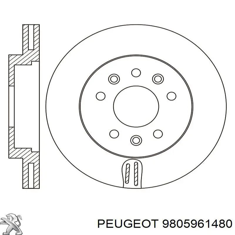 Купити 9805961480 Peugeot/Citroen Ротор гальмівний