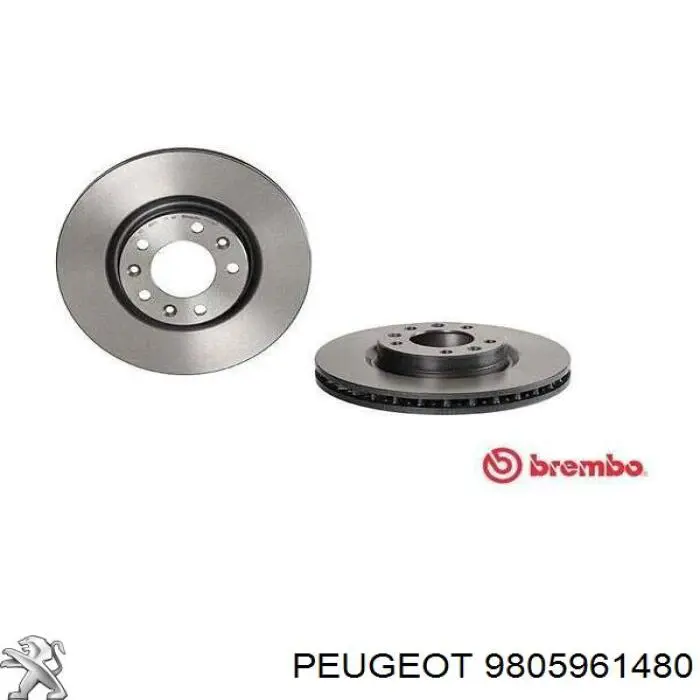 Гальмівні диски передні 9805961480 Peugeot/Citroen