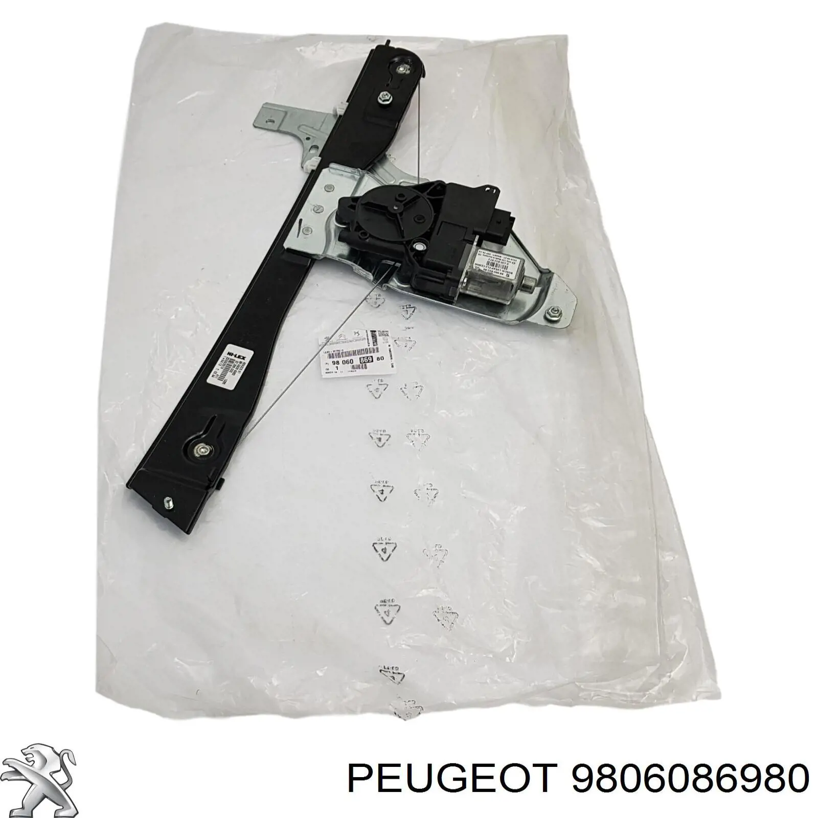 9806086980 Peugeot/Citroen Підйомник механічний вітрового скла
