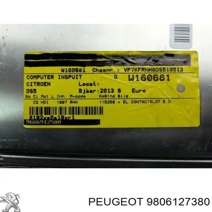 9806127380 Peugeot/Citroen 