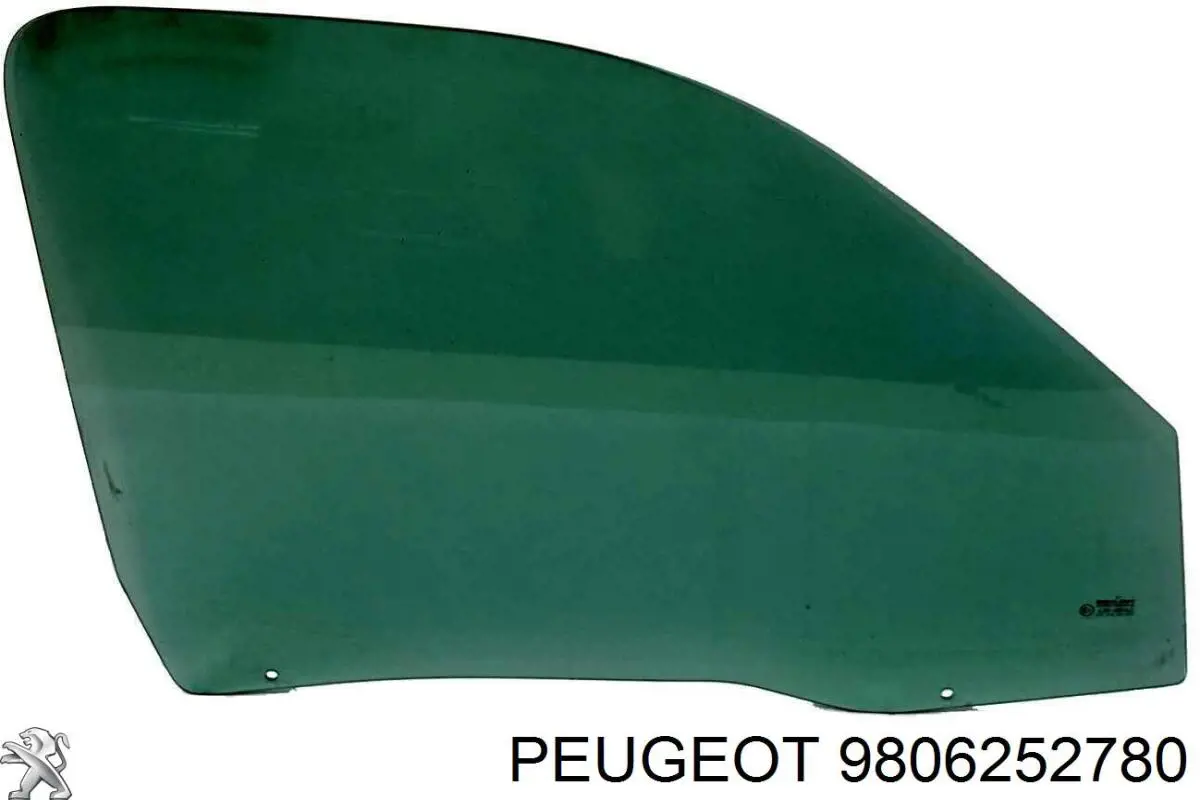 9806252780 Peugeot/Citroen скло передніх дверей, правою