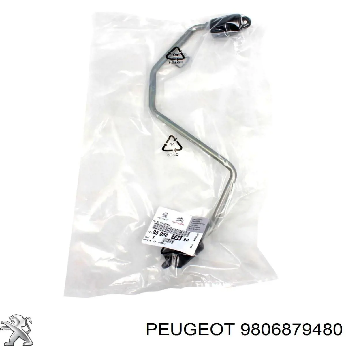 9806879480 Peugeot/Citroen Трубка/шланг подачі масла до турбіни