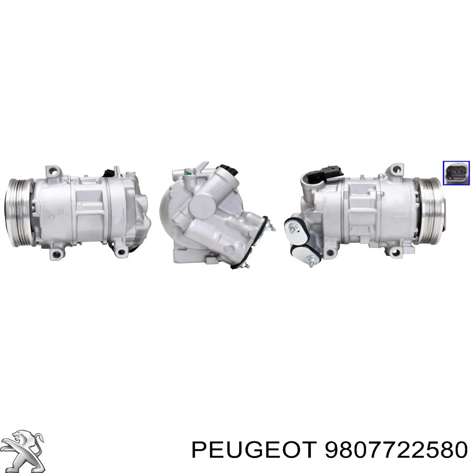 Компресор системи кондиціювання Peugeot/Citroen 9807722580 ціна, від 141.08 USD