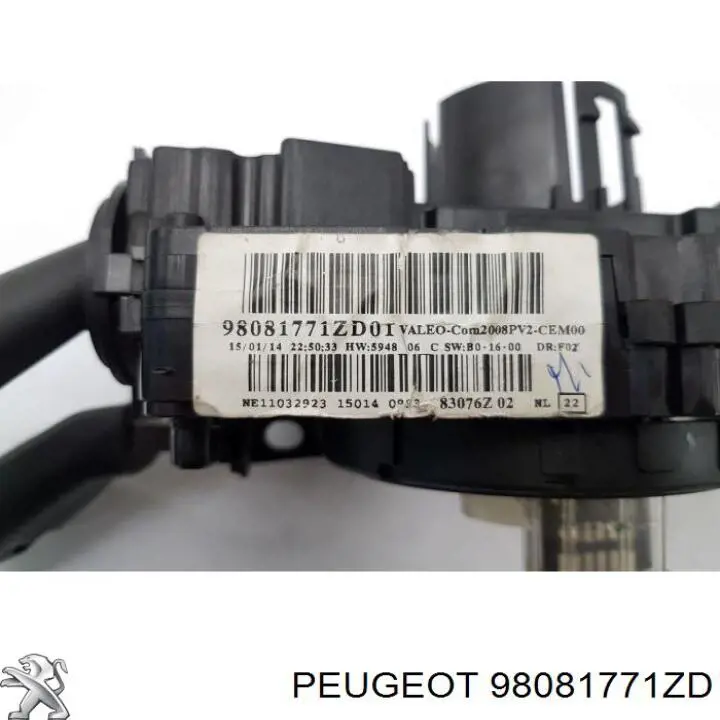 98081771ZD Peugeot/Citroen Перемикач підрульовий, правий
