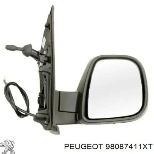 Накладка дзеркала заднього виду, права 98087411XT Peugeot/Citroen