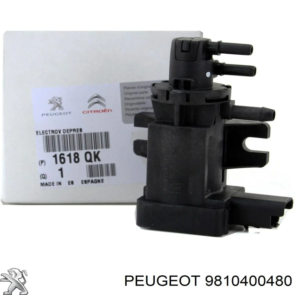9810400480 Peugeot/Citroen Клапан перетворювач тиску наддуву (соленоїд)