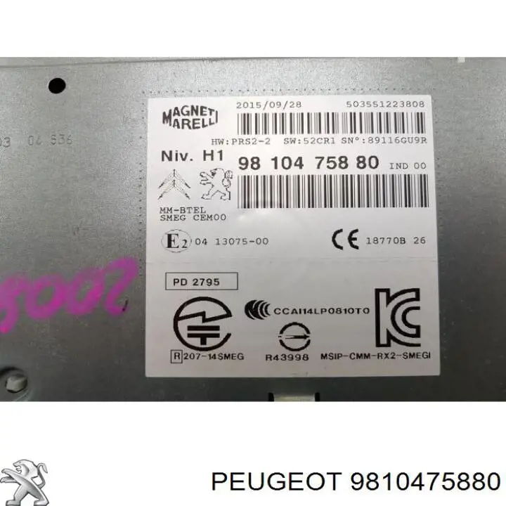 Купити 9810475880 Peugeot/Citroen 