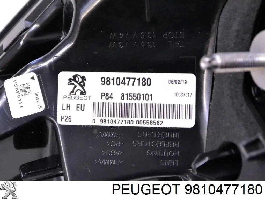 Ліхтар задній лівий, зовнішній 9810477180 Peugeot/Citroen