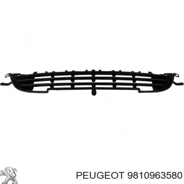 Решітка переднього бампера, центральна 9810963580 Peugeot/Citroen