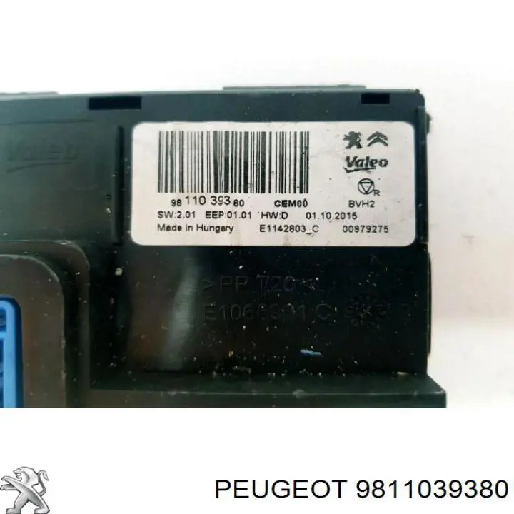 9811039380 Peugeot/Citroen Блок управління клімат-контролем