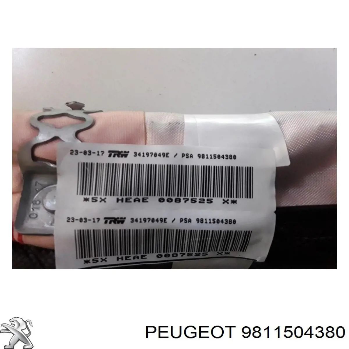 9811504380 Peugeot/Citroen Подушка безпеки, збоку права айрбег