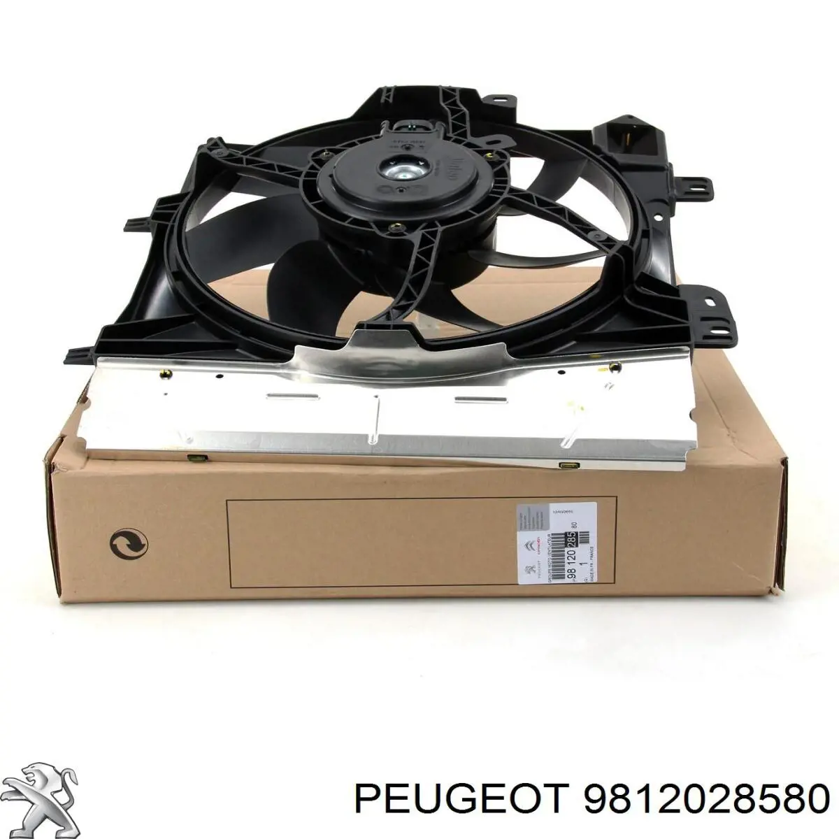 Купити 9812028580 Peugeot/Citroen Дифузор радіатора охолодження, в зборі з двигуном і крильчаткою