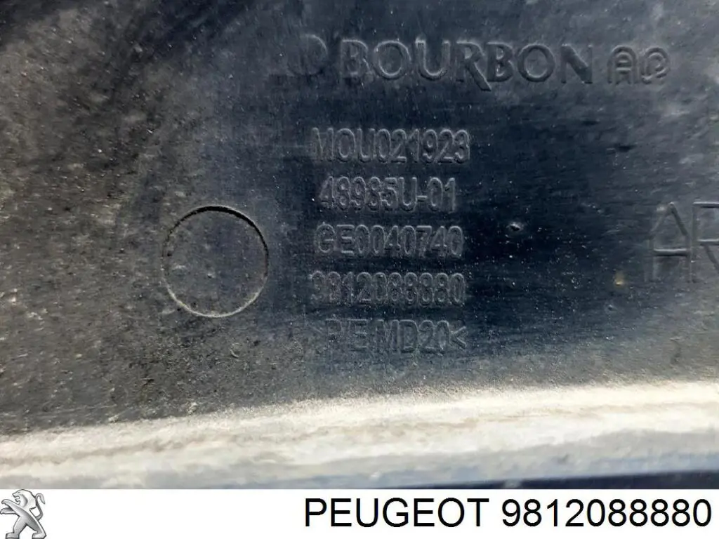 Купити 9812088880 Peugeot/Citroen Молдинг арки колеса заднього, лівий