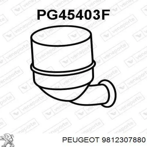 Фільтр системи відпрацьованих газів Peugeot/Citroen 9812307880 ціна, від 406.64 USD